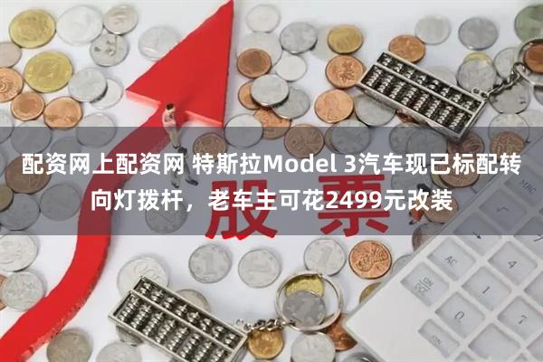 配资网上配资网 特斯拉Model 3汽车现已标配转向灯拨杆，老车主可花2499元改装